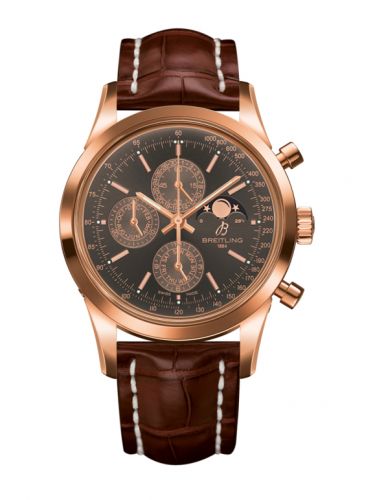 Transocean Chronograph 1461 Red Gold / Bronze / Croco / Boutique