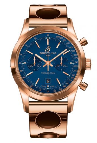 Transocean Chronograph 38 Gold / Blue / Racer