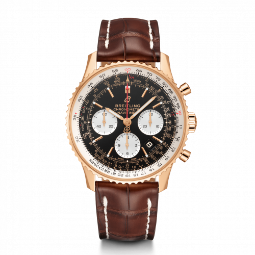 Navitimer 1 B01 Chronograph 43 Red Gold / Black / Croco / Pin