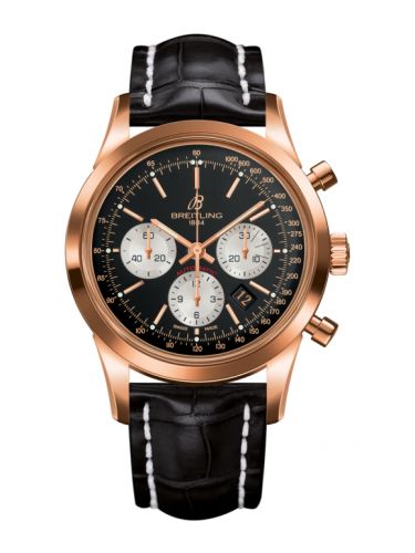 Transocean Chronograph Red Gold / Reverse Panda / Croco