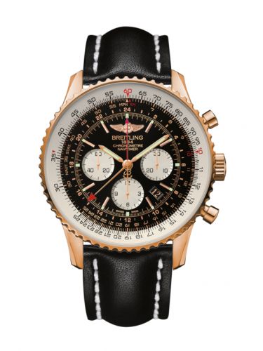 Navitimer GMT Red Gold / Black / Calf