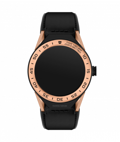 Carrera Connected Modular 45 Black Titanium / Rose Gold / Black Calf