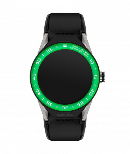 Carrera Connected Modular 45 Titanium / Green Aluminum / Black Calf
