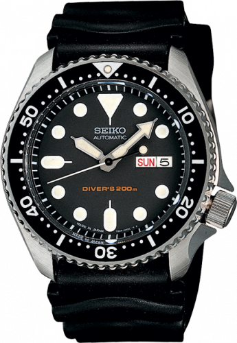Seiko SKX007 Black / Stainless Steel / Rubber
