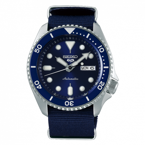 5 Sports Sports Style Stainless Steel / Blue / NATO