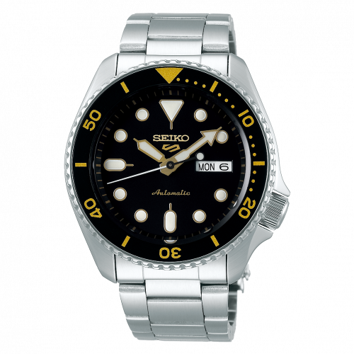 5 Sports Sports Style Stainless Steel / Black - Gold / Bracelet