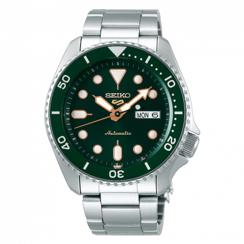5 Sports Sports Style Stainless Steel / Green - Gold / Bracelet