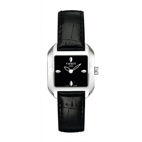 T-Wave Square Quartz 23.6 Stainless Steel / Black / Strap