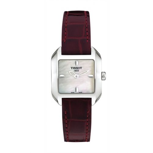 T-Wave Square Quartz 23.6 Stainless Steel / MOP / Strap
