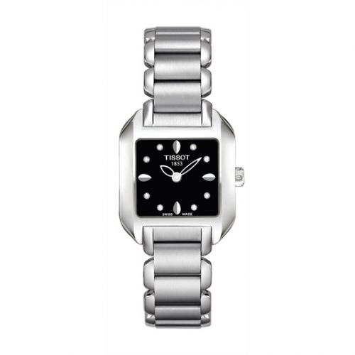 T-Wave Square Quartz 23.6 Stainless Steel / Black / Bracelet