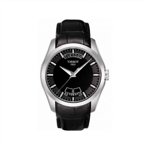 Couturier Automatic Day-Date Stainless Steel / Black / Strap
