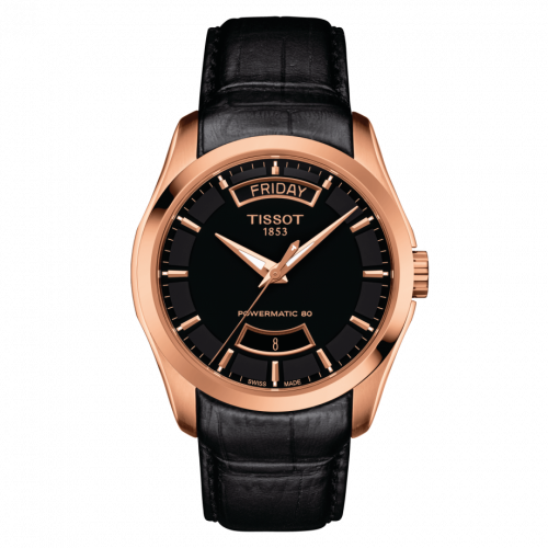 Couturier Powermatic 80 39 Rose Gold PVD / Black / Strap