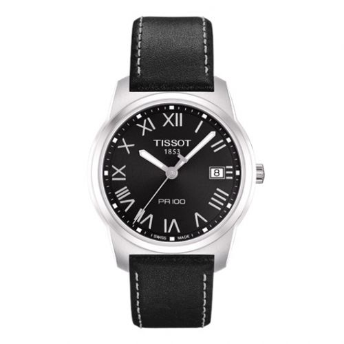 PR 100 Quartz 38 Stainless Steel / Black / Strap