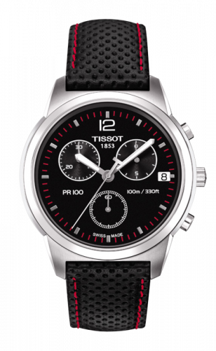 PR 100 Chronograph Quartz 38 Stainless Steel / Black / Strap