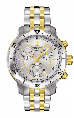 PRS 200 Quartz Chronograph Two Tone Silver