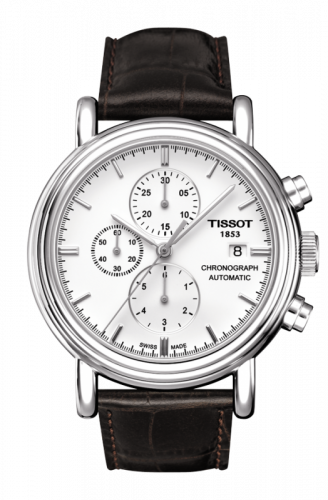 Carson Chronograph Automatic 42 Stainless Steel / White / Strap
