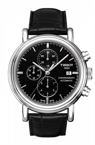 Carson Chronograph Automatic 42 Stainless Steel / Black / Strap