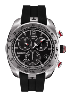 PRS 330 Quartz Chronograph 44 Stainless Steel / Black / Rubber