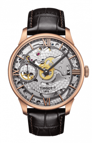 Chemin des Tourelles Squelette 42 Rose Gold PVD / Skeleton / Strap