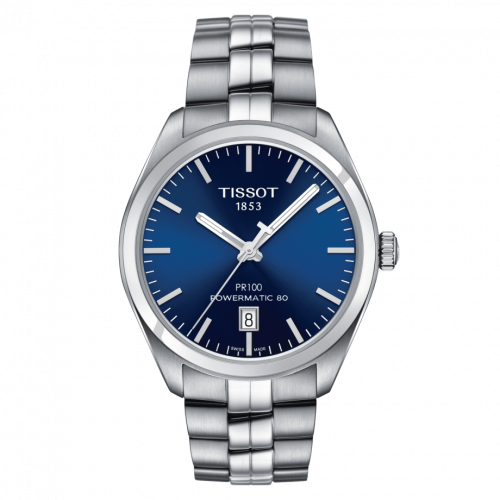 PR 100 Powermatic 80 39 Stainless Steel / Blue / Bracelet