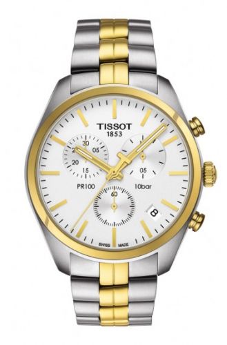 PR 100 Chronograph Quartz 41 Stainless Steel / Yellow Gold PVD / Silver / Bracelet