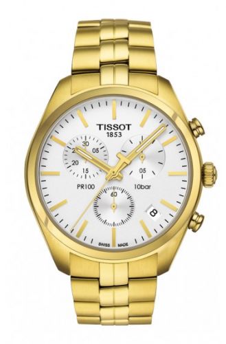 PR 100 Chronograph Quartz 41 Yellow Gold PVD / Silver / Bracelet