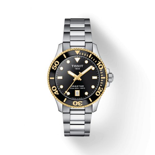 Seastar 1000 36 Quartz Stainless Steel - Yellow Gold / Black / Bracelet