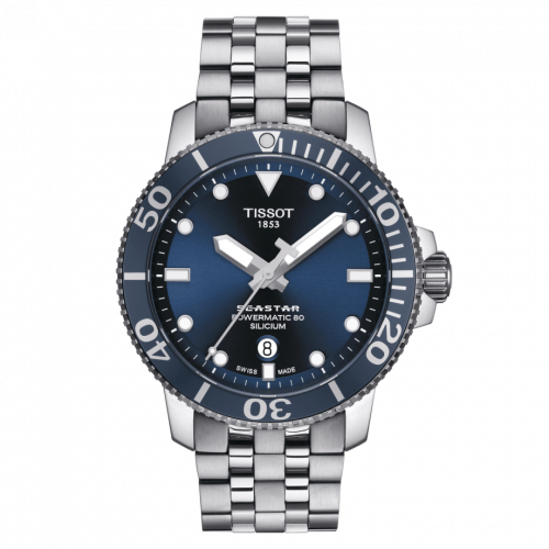 Seastar 1000 Powermatic 80 Silicium 43 Stainless Steel / Blue / Bracelet