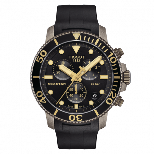 Seastar 1000 Chronograph Quartz 45.5 Bronze PVD / Black / Rubber