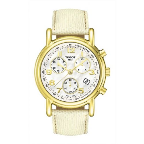 Carson Chronograph Quartz 39.7 Yellow Gold / MOP / Strap