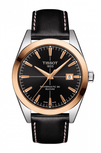 Gentleman Powermatic Stainless Steel / Red Gold / Brown / Strap