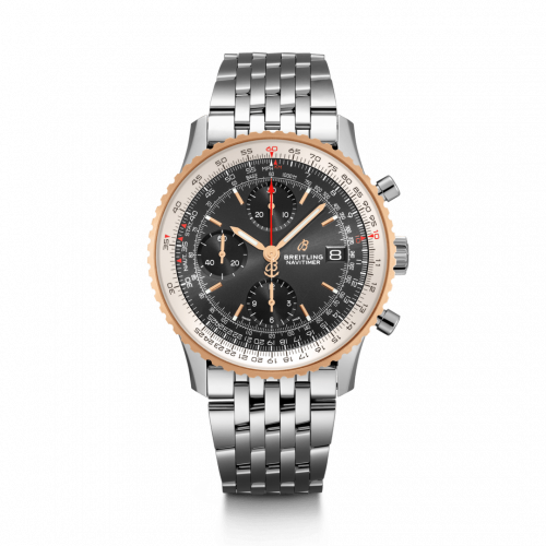 Navitimer 1 Chronograph 41 Stainless Steel / Red Gold / Black / Bracelet