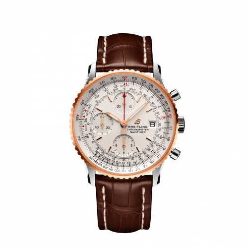 Navitimer 1 Chronograph 41 Stainless Steel / Red Gold / Silver / Croco / Pin