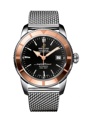 Superocean Heritage 42 Stainless Steel / Red Gold / Volcano Black / Milanese