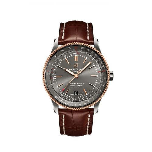 Navitimer Automatic 41 Automatic Stainless Steel / Rose Gold / Grey / Croco - Folding