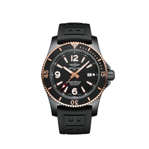 Superocean 46 Blacksteel / Red Gold / Black / Rubber