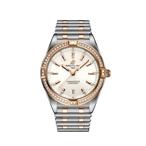 Chronomat 32 Stainless Steel / Red Gold - Diamond / White / Rouleaux