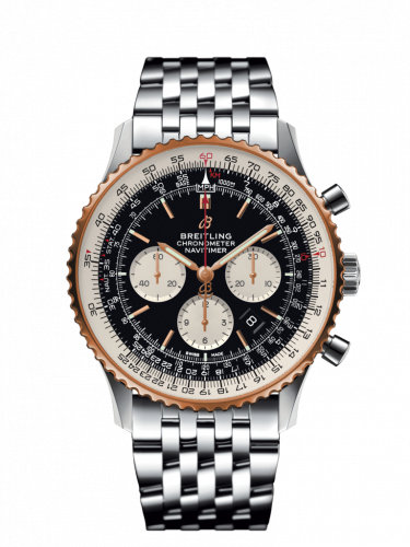 Navitimer 1 B01 Chronograph 46 Stainless Steel / Red Gold / Black / Bracelet