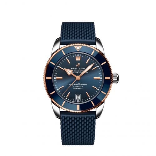 Superocean Heritage II B20 Automatic 42 Stainless Steel / Red Gold / Blue / Rubber