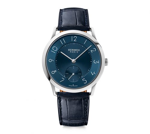 Slim d'Hermès GM Stainless Steel / Blue