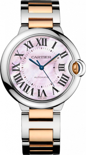 Ballon Blue de Cartier 36 Automatic Stainless Steel / Pink Gold / Mother of Pearl / Bracelet