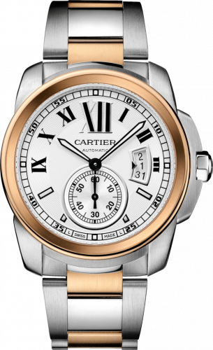 Calibre de Cartier 42 Stainless Steel / Pink Gold / Silver / Bracelet