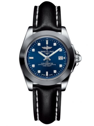 Galactic 32 Sleek Edition Stainless Steel / Horizon Blue Diamond / Calf
