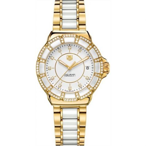 Formula 1 Quartz 37 Yellow Gold PVD / Diamond / White / Bracelet