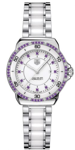 Formula 1 32 Stainless Steel / Amethysts / White / Bracelet