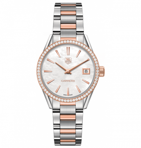 Carrera Lady Quartz 32 Stainless Steel / Rose Gold / Diamond / MOP / Bracelet