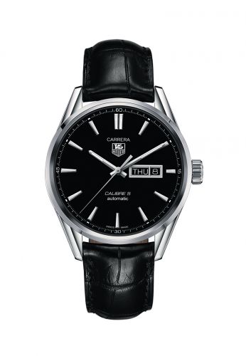 Carrera Calibre 5 Day Date Stainless Steel / Black / Alligator