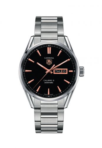 Carrera Calibre 5 Day Date Stainless Steel / Black / Bracelet