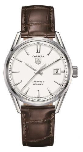 Carrera Calibre 5 39 Stainless Steel / Silver / Alligator