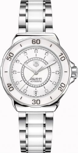 Formula 1 Calibre 5 37 Stainless Steel / White - Diamond / Bracelet